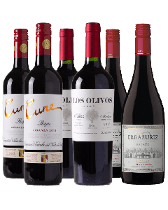 Rioja, Malbec, and Pinot Noir Mixed Case, 6 bottles